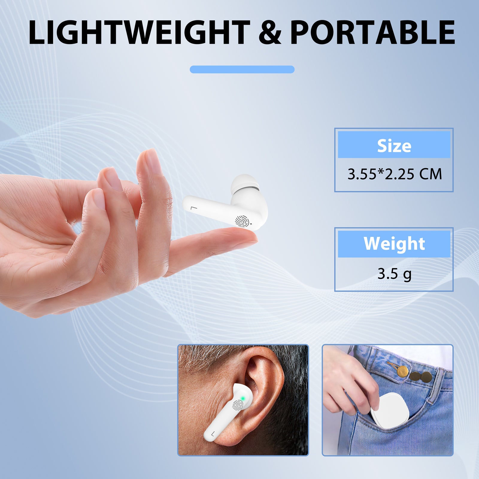 Hearing Aids, Hearing Aids for Seniors Rechargeable with Noise Cancelling, Hearing Amplifiers for Seniors & Adults Hearing Loss with Portable LED Power Display Charging Case
