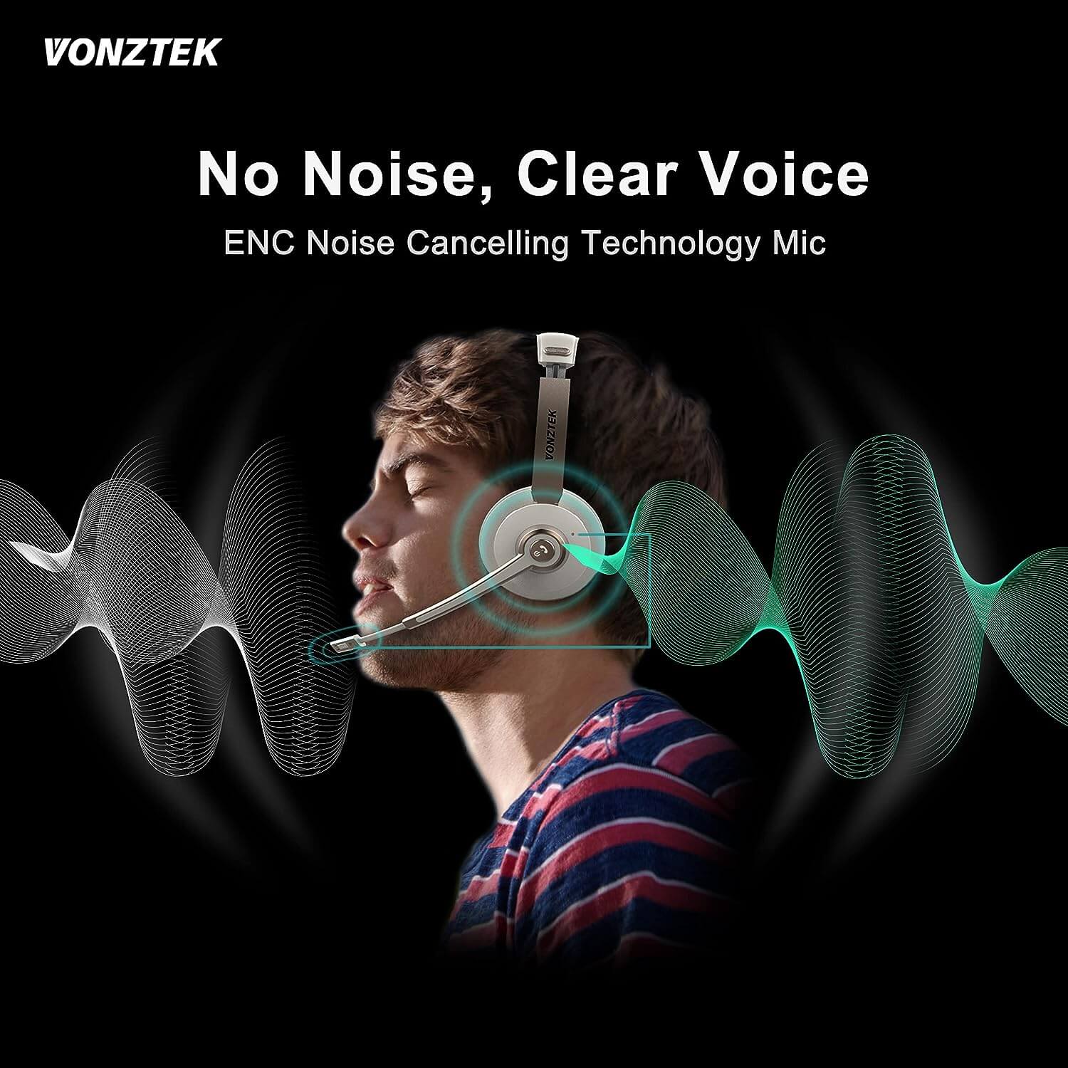 No noise,Clear voice,End noise canceling technology mic.