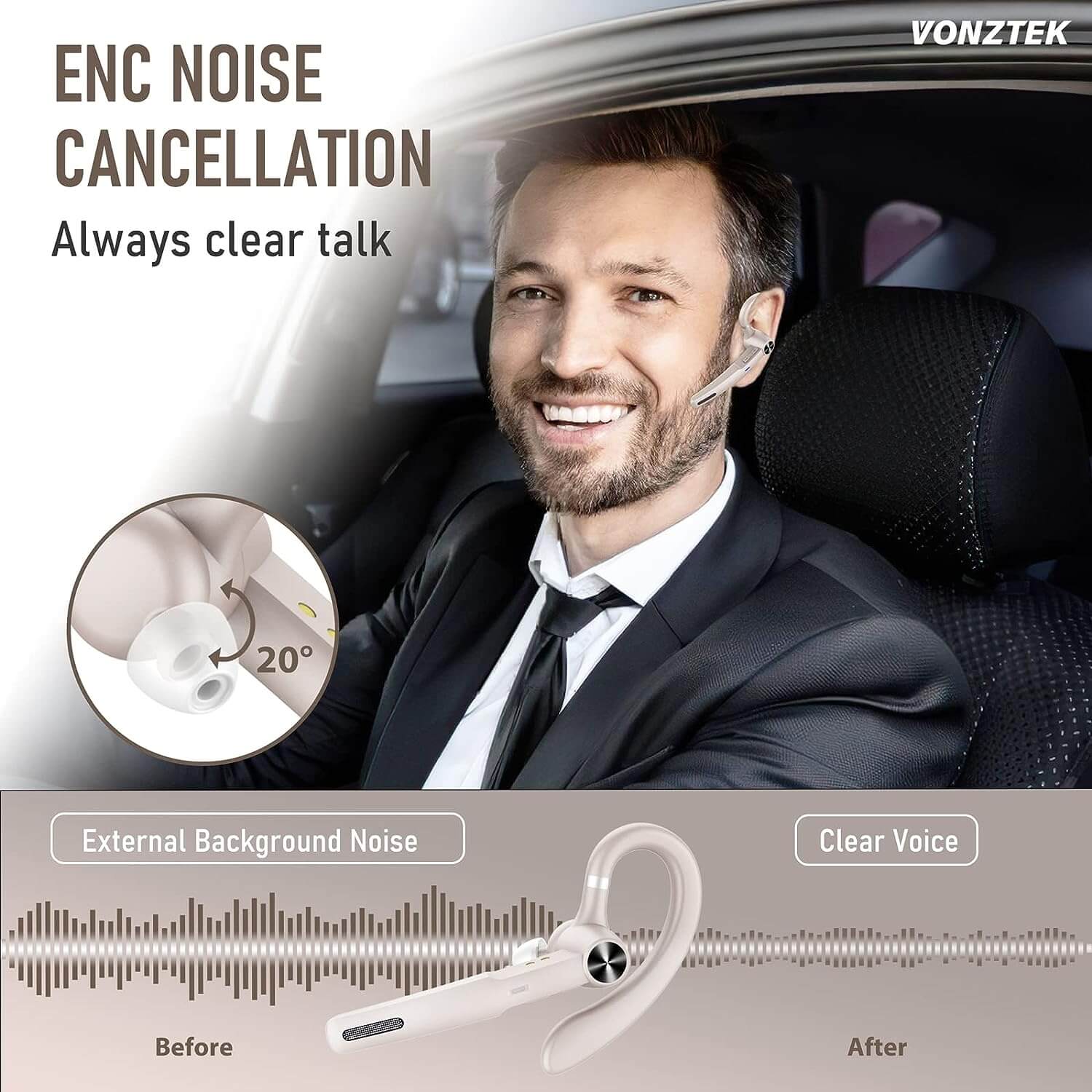 ENC noise cancellation,Always clear talk,External background noise,Clear voice.