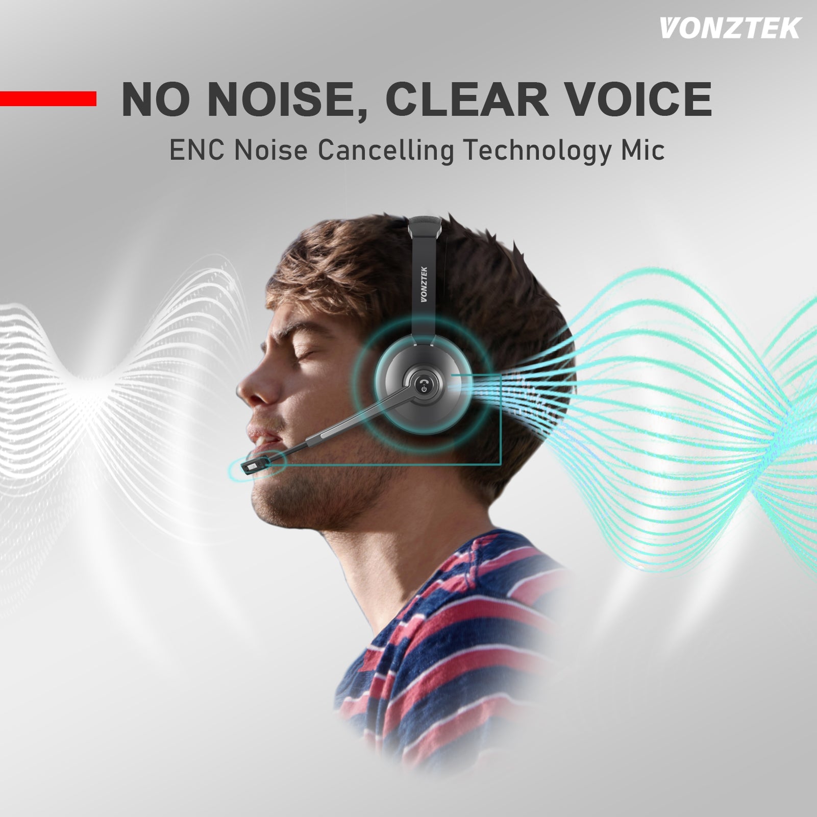 No noise,Clear voice,ENC noise canceling technology mic.