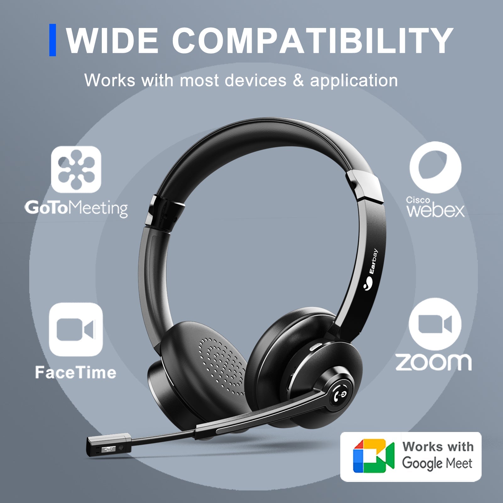 Bluetooth Headset with USB Dongle BT786-D