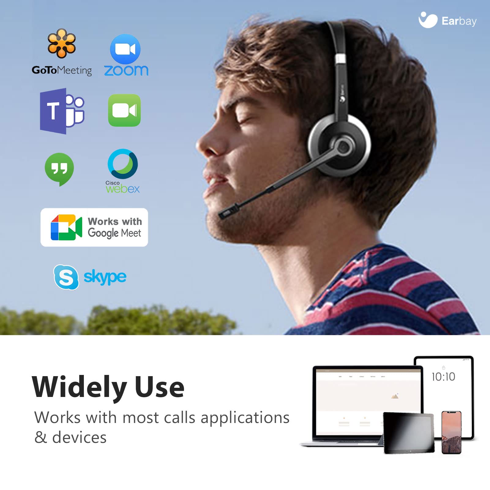 Earbay Bluetooth Headset with Microphone BT688JL