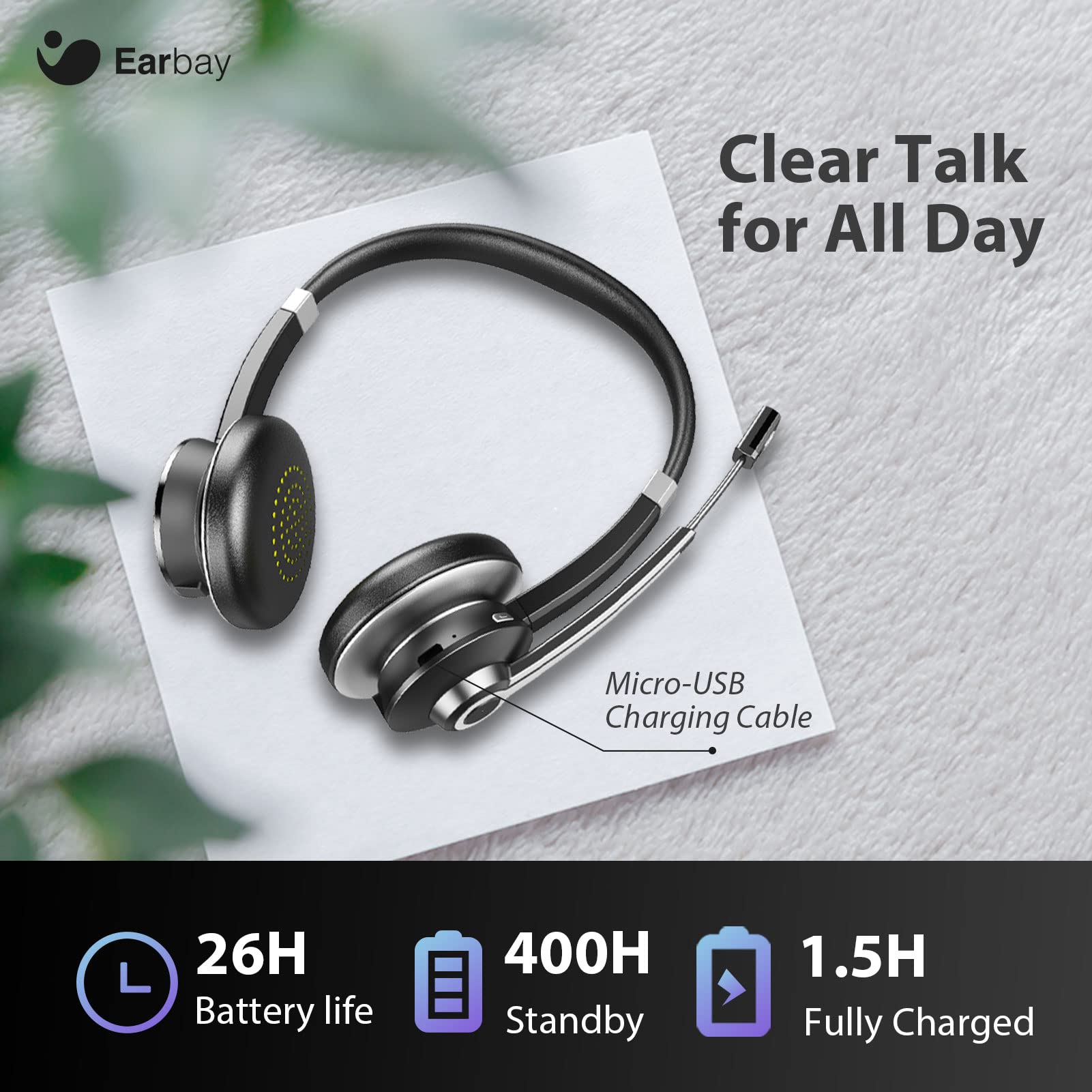 Earbay Bluetooth Headset with Microphone BT688JL