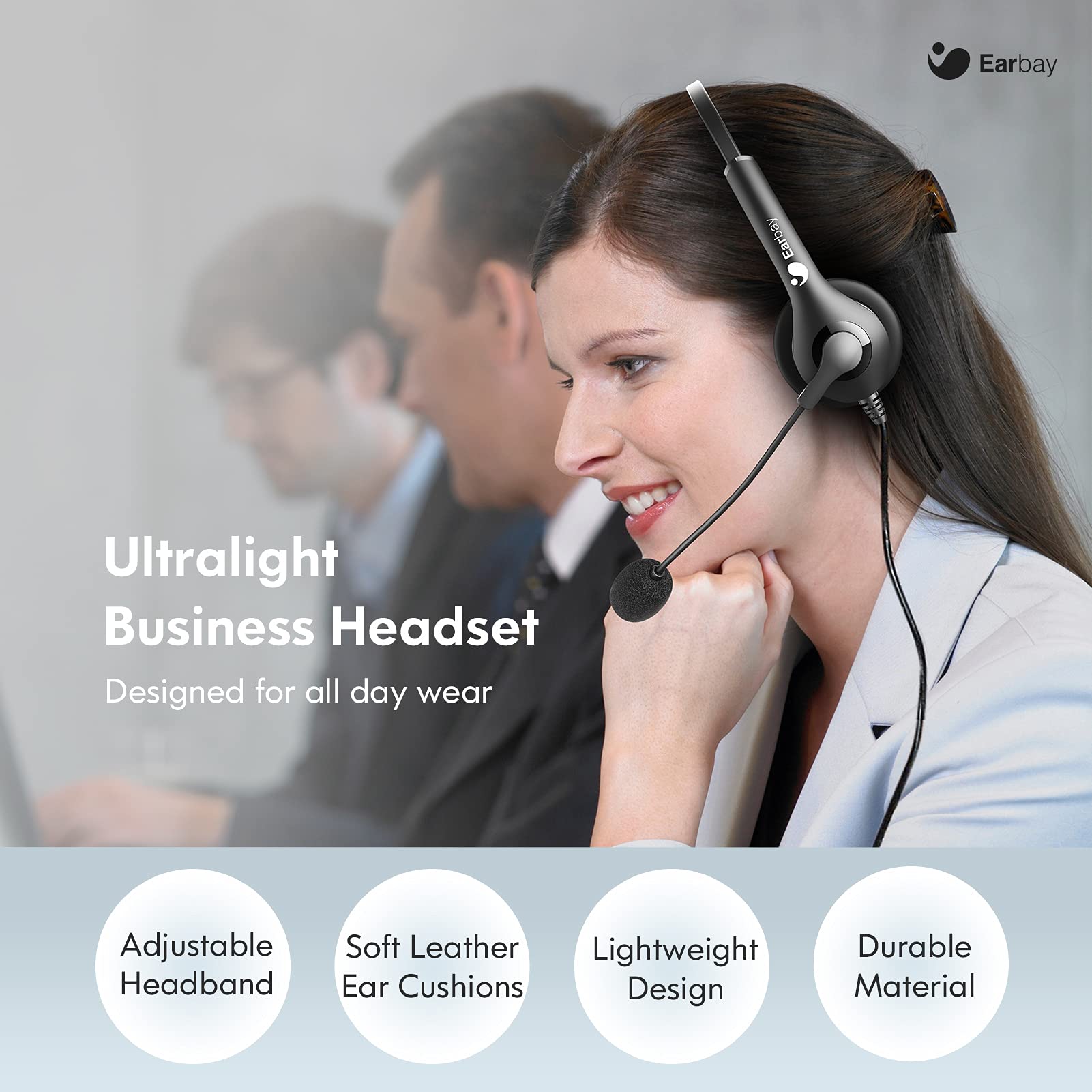 Wired Headset with Microphone 3.5mm Jack 382U3