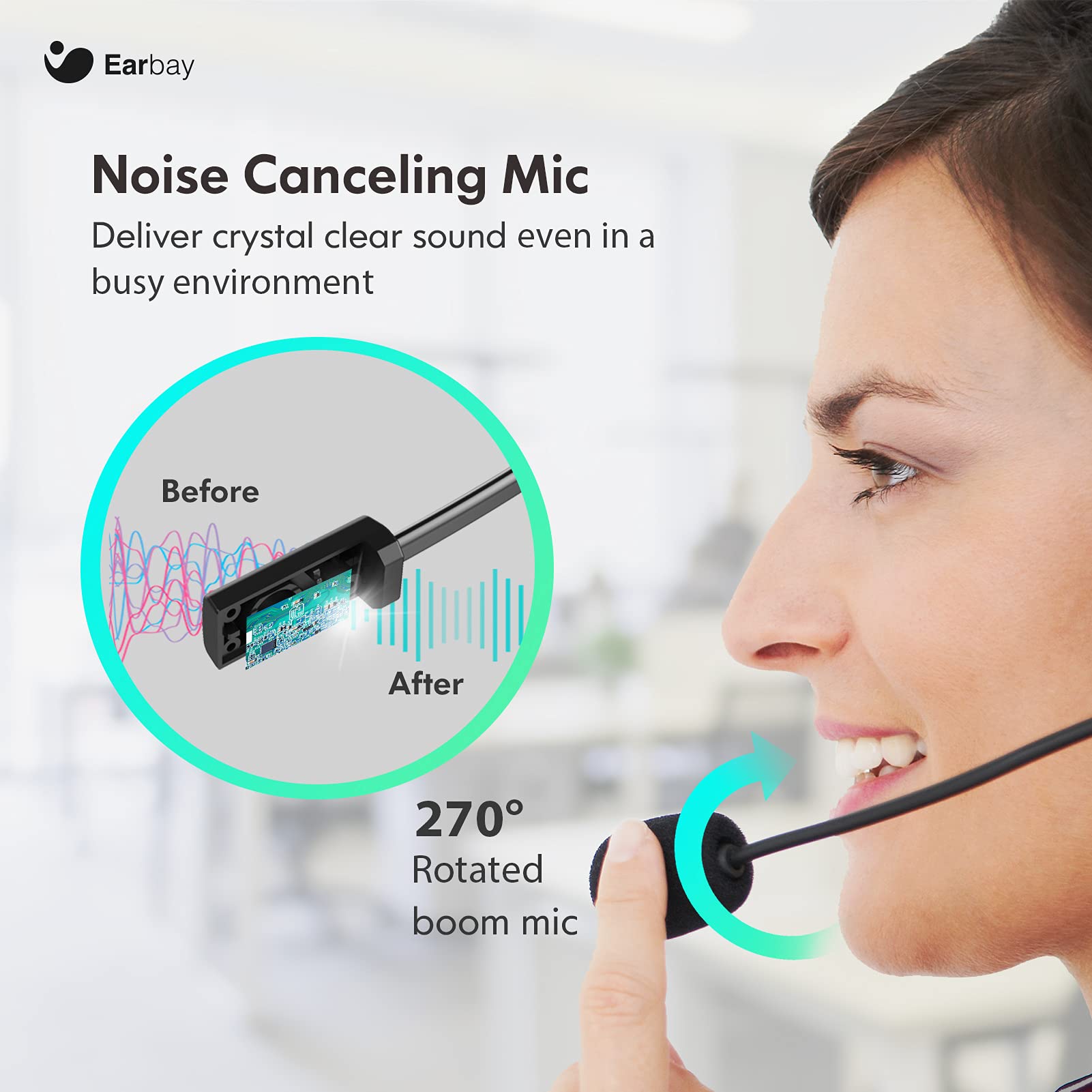 Wired Headset with Microphone 3.5mm Jack 382U3