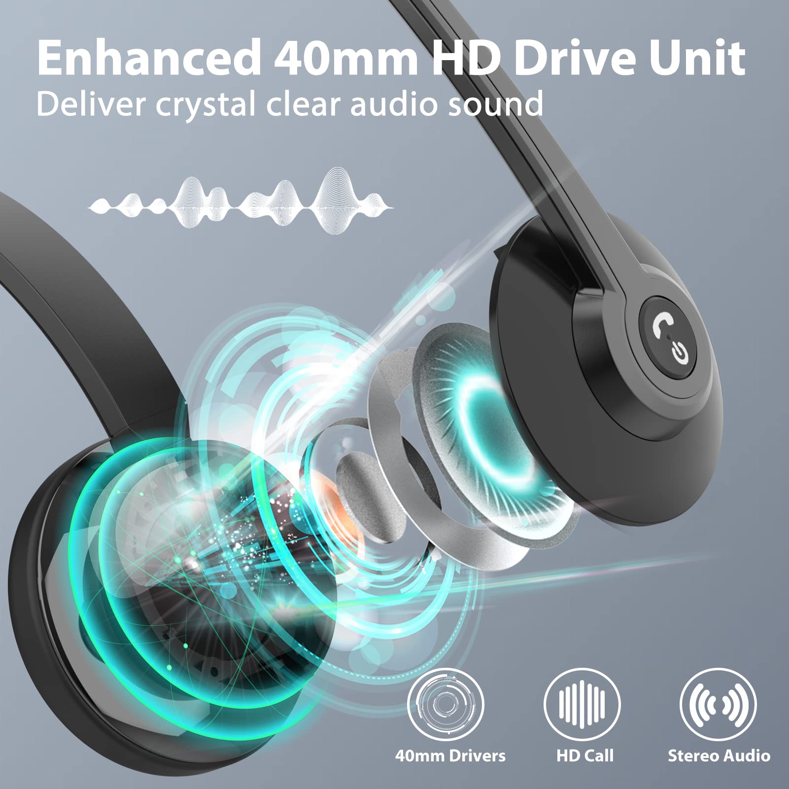 Earbay Trucker Bluetooth Headset with Microphone, USB Dongle & Charging Base BT783GH-D