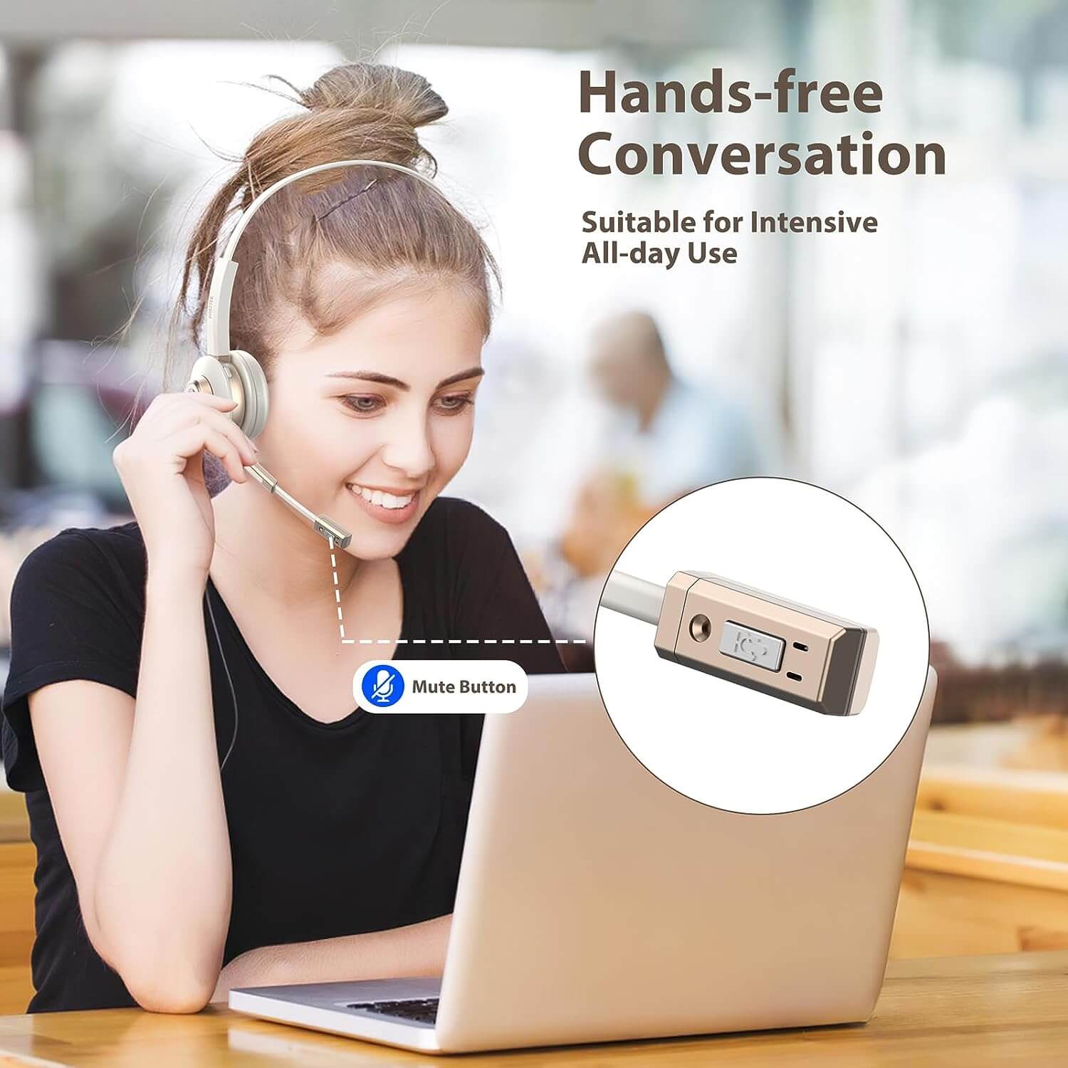 Hands-free conversation,Suitable for intensive ALL-day Use.