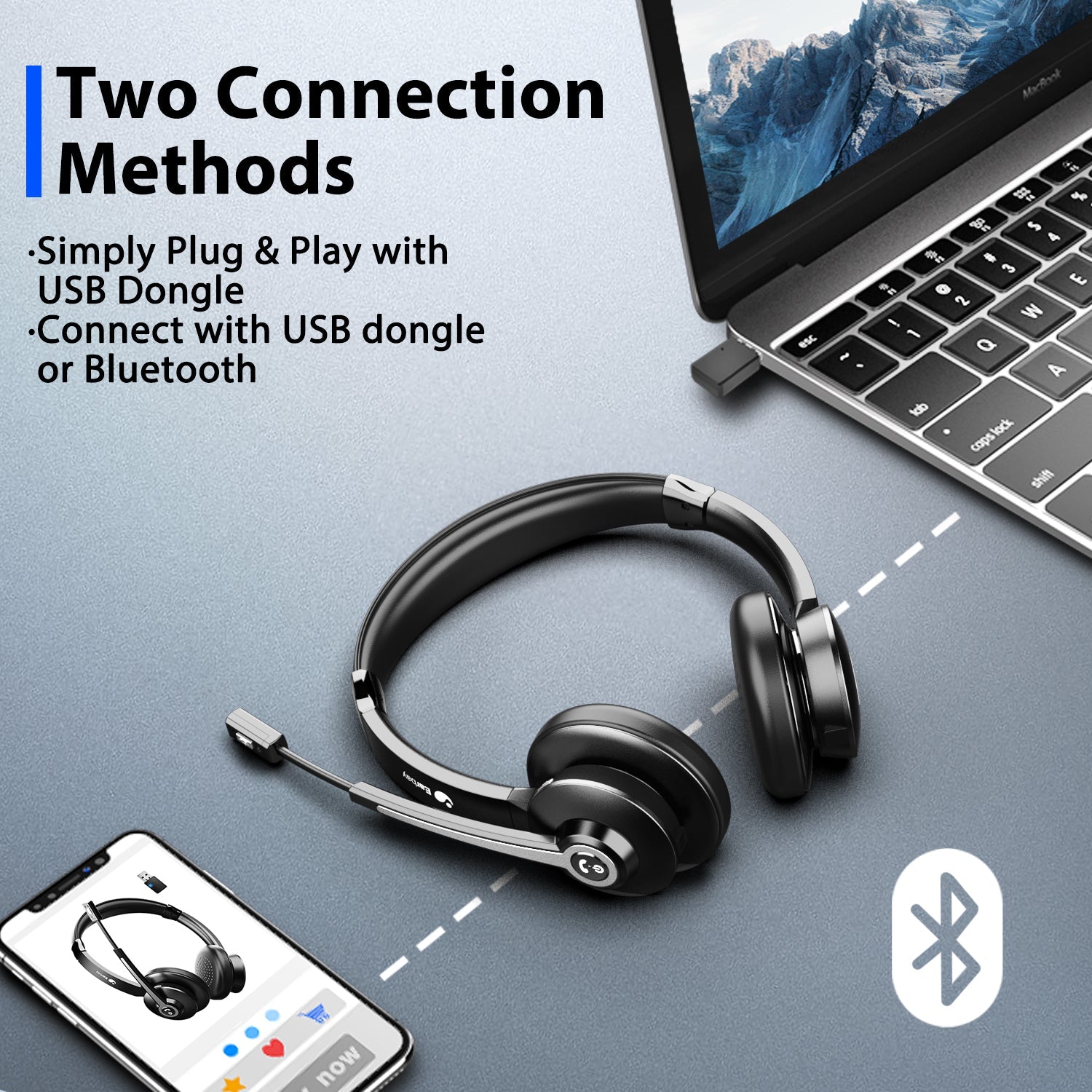 EarbayBluetooth Headset with USB Dongle BT786-D